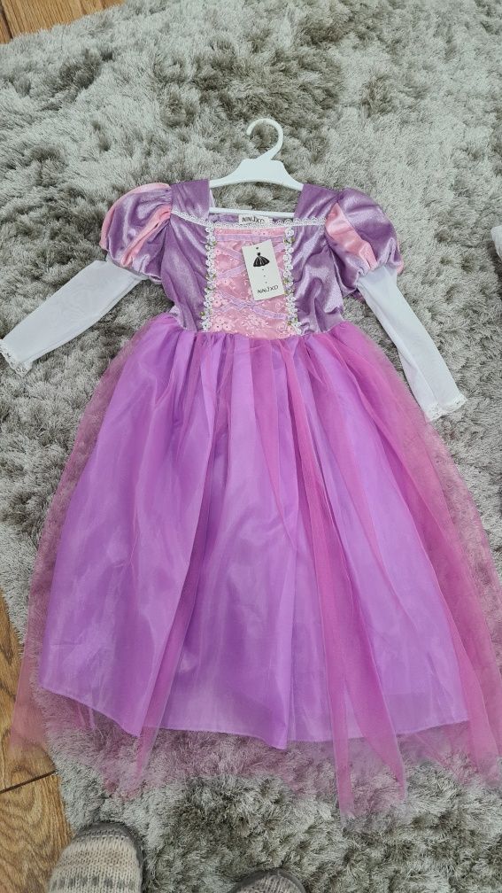 Vestido princesa rapunzel 4/6anos