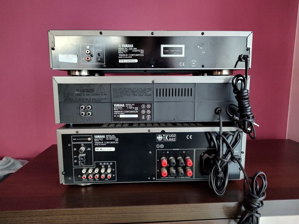 Wieża Yamaha zestaw segmenty amplituner wzmacniacz CD magnetofon