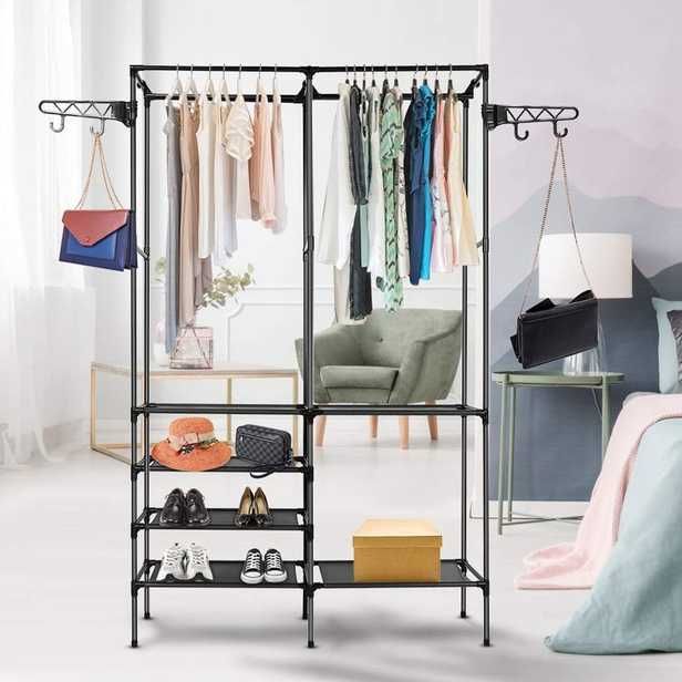 Вішалка підлогова стійка з полицями Simple Coat Rack Double Row