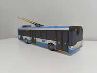 Model kartonowy duży autobus miejski Solaris Trolino  12 skala 1:35 -