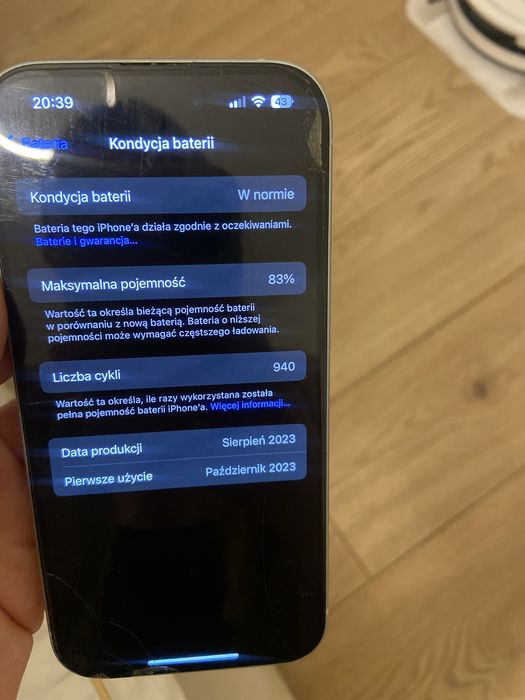 Iphone 15 niebieski 128 gb