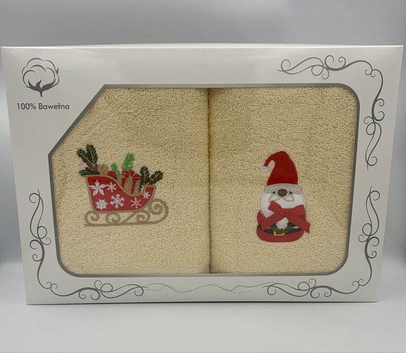 Świąteczny Zestaw Ręczników 100% Bawełna - Idealny na Prezent!