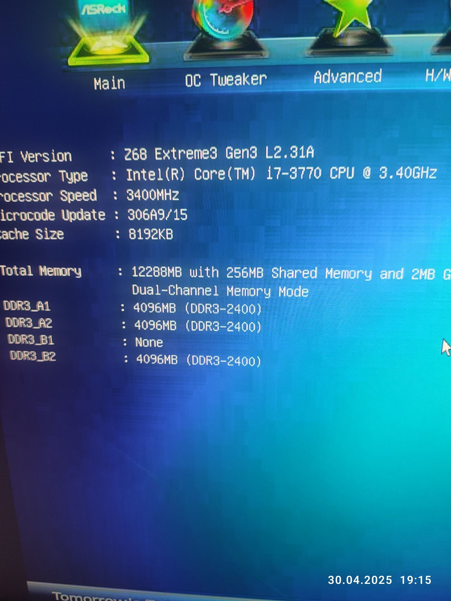 DDR3 4GB 2400mhz