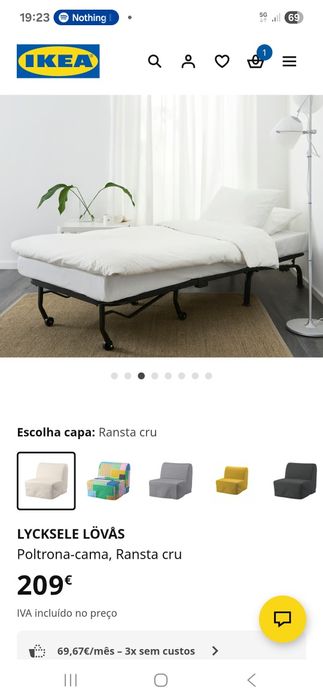 Sofá poltrona-cama Ikea