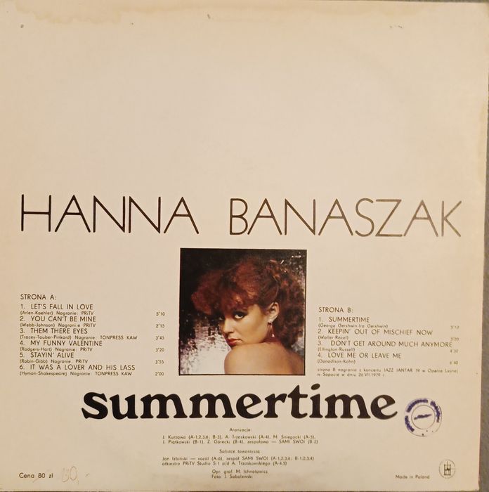 Hanna Banaszak summertime winyl
