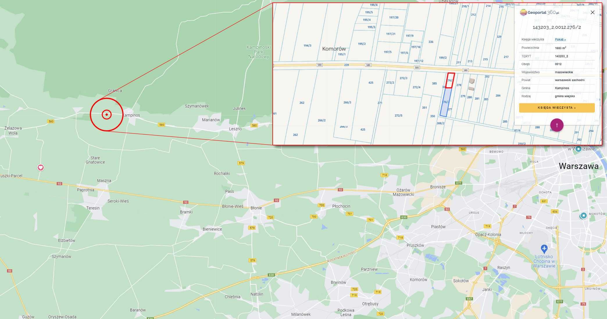 Myjnia samochodowa bezdotykowa 2 stanowiskowa z działką gm Kampinos