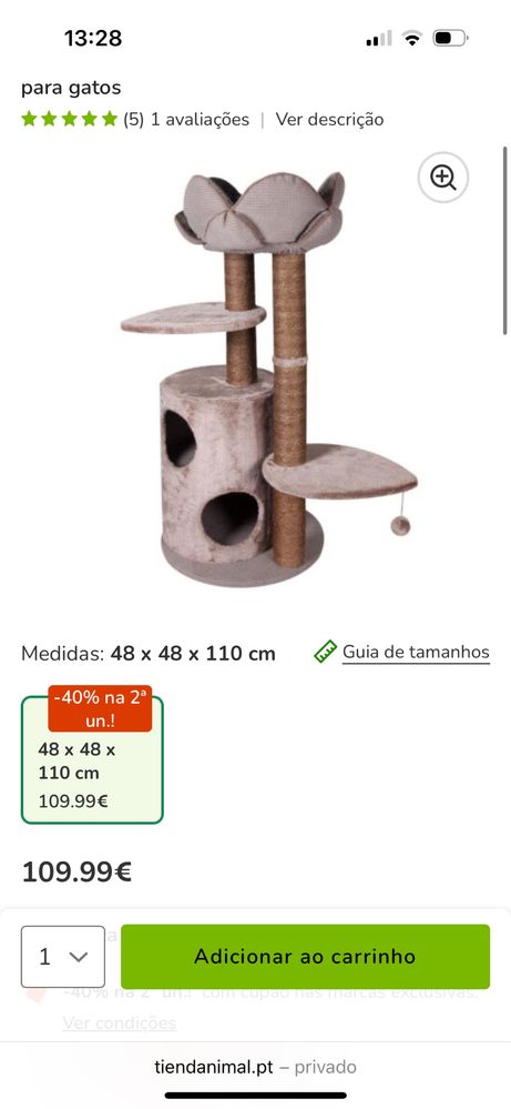 Arranhador árvore para gatos com cama