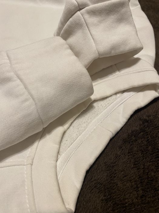 Свитшот на флисе белый, худи, кофта