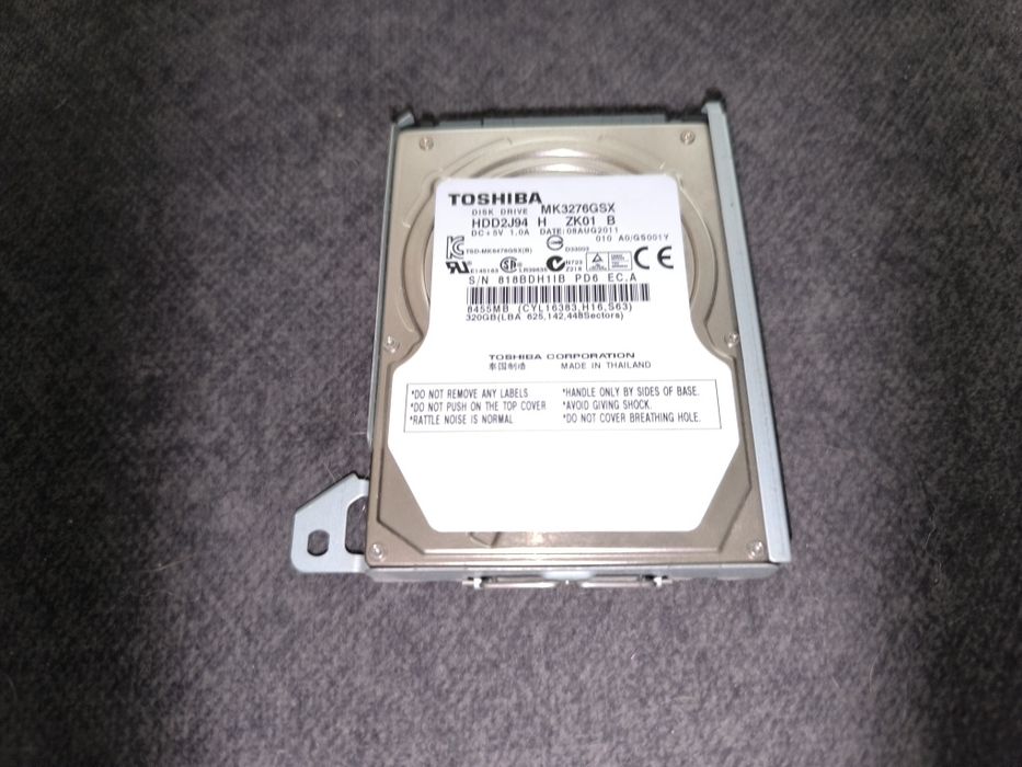 Dysk 320 GB Toshiba MK3276GSX + kieszeń do konsoli PlayStation 3 slim