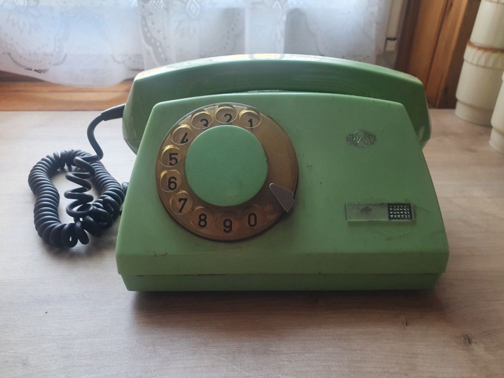 Telefon stacjonarny tarczowy retro aparat telefoniczny Telefony PRL 2