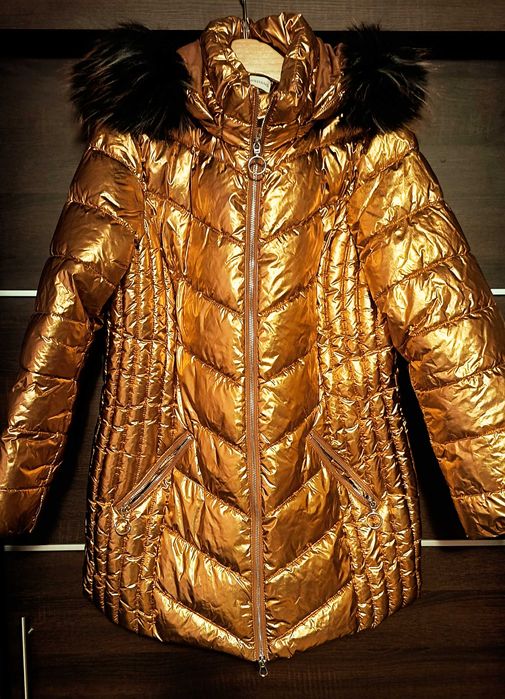 Kurtka pikowana miedziana