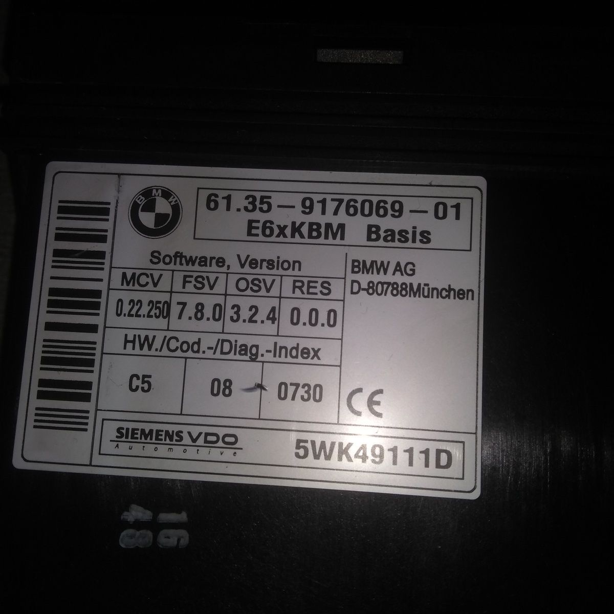 Sterownik moduł komfortu kbm BMW e60 E61 e63 e64 lift