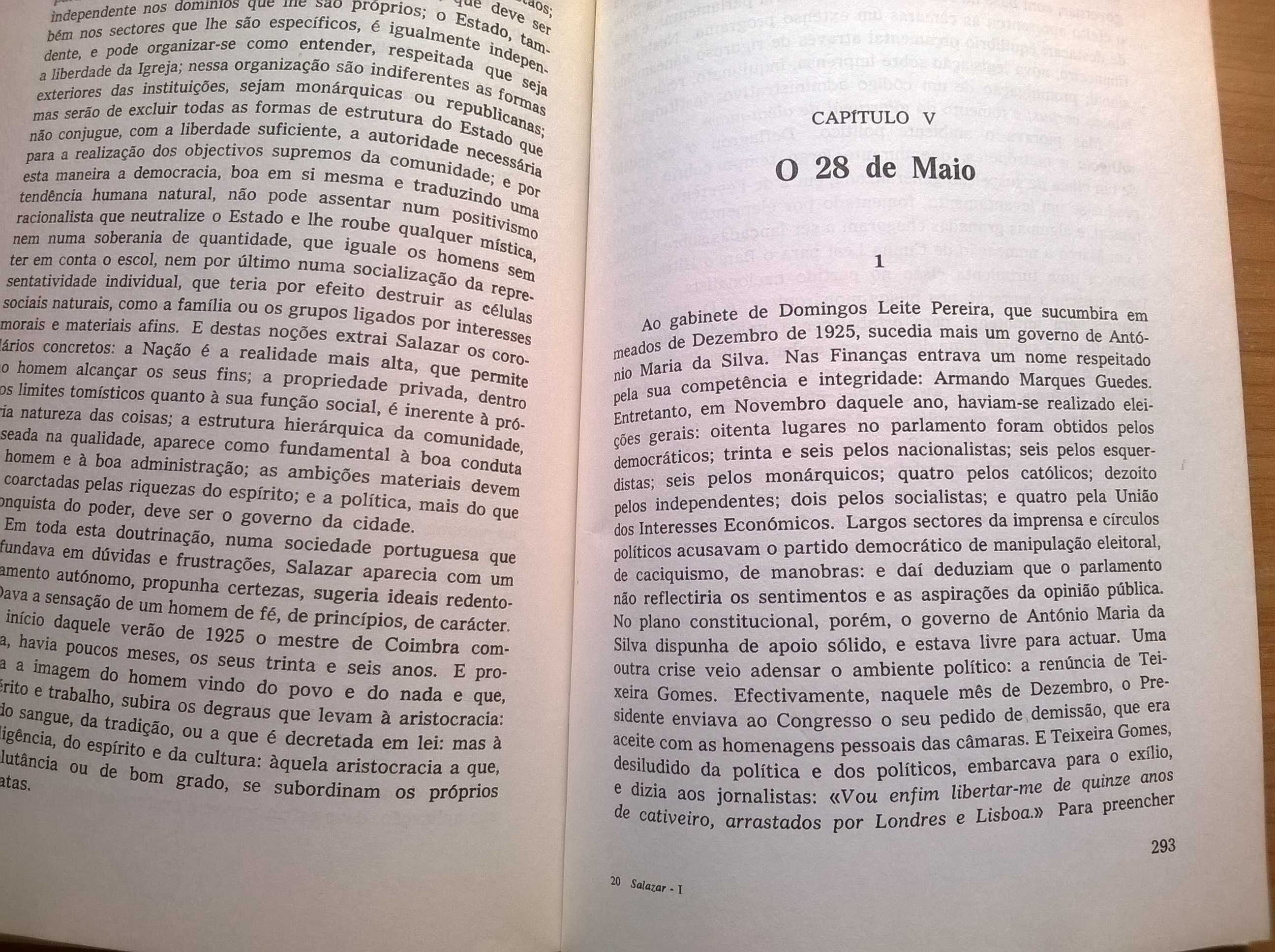 Salazar (vol 1) A Mocidade e os Princípios - Franco Nogueira