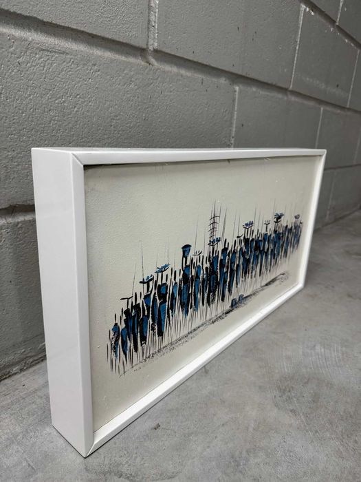 Quadro com moldura madeira lacada branca Interdesign