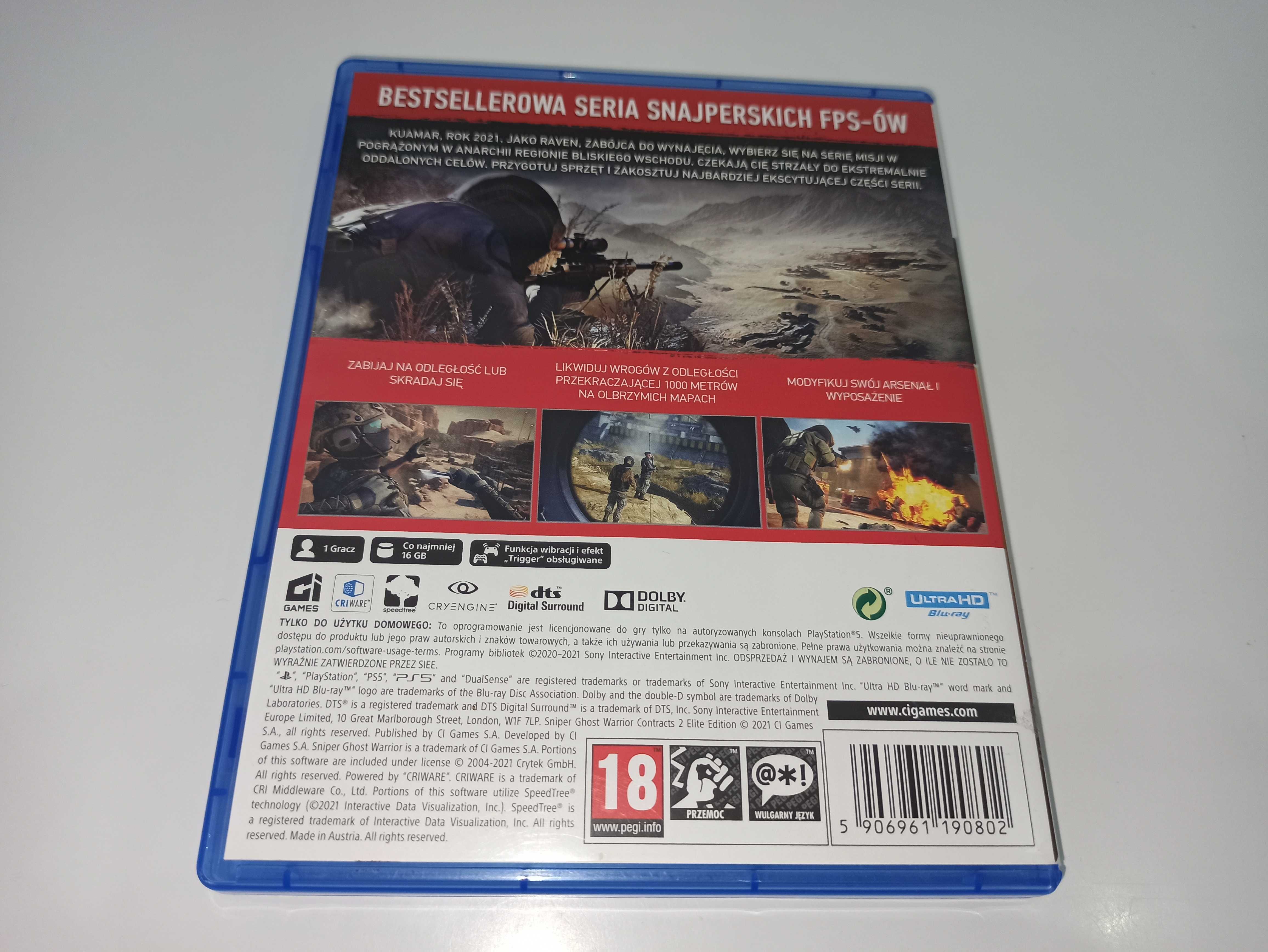 ps5 SNIPER GHOST WARRIOR CONTRACTS 2 pl gra snajperska