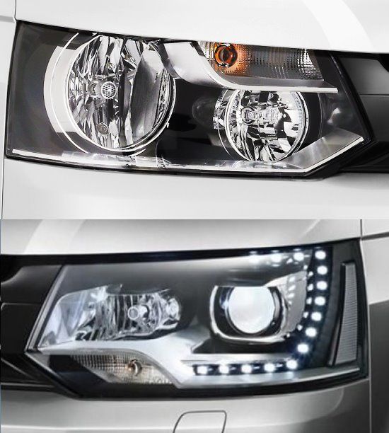 Adaptery reflektorów VW T5 GP 10- Lampy zwykłe na BI XENON LED