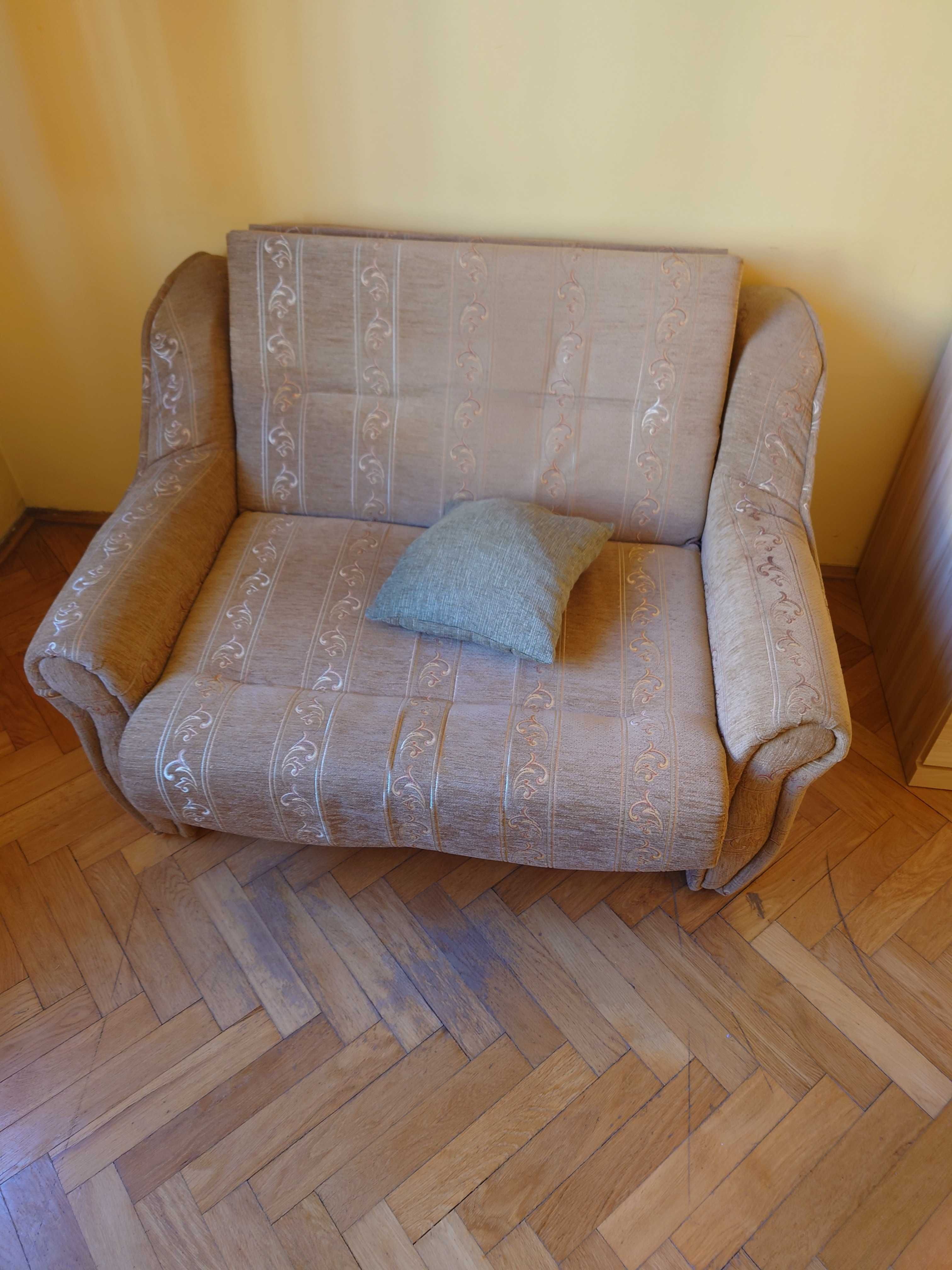 Rozkładany fotel, 3 częściowy, amerykanka, do spania, w paski