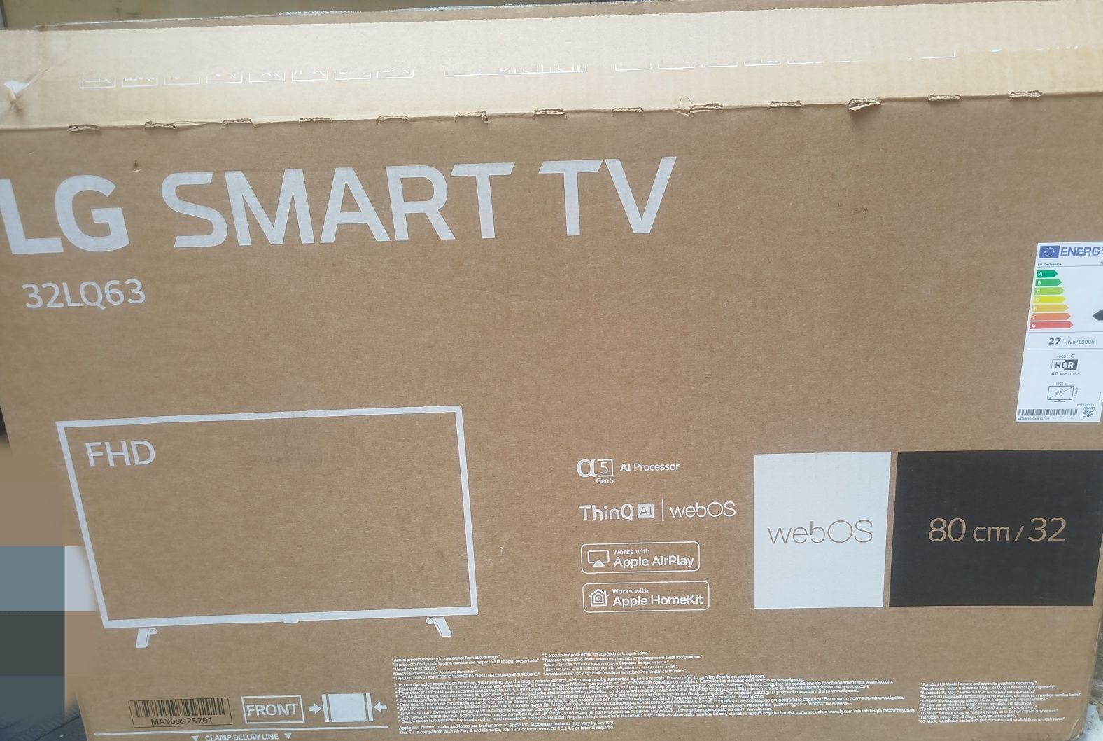 Smart Tv LG 32' NOVA na caixa.