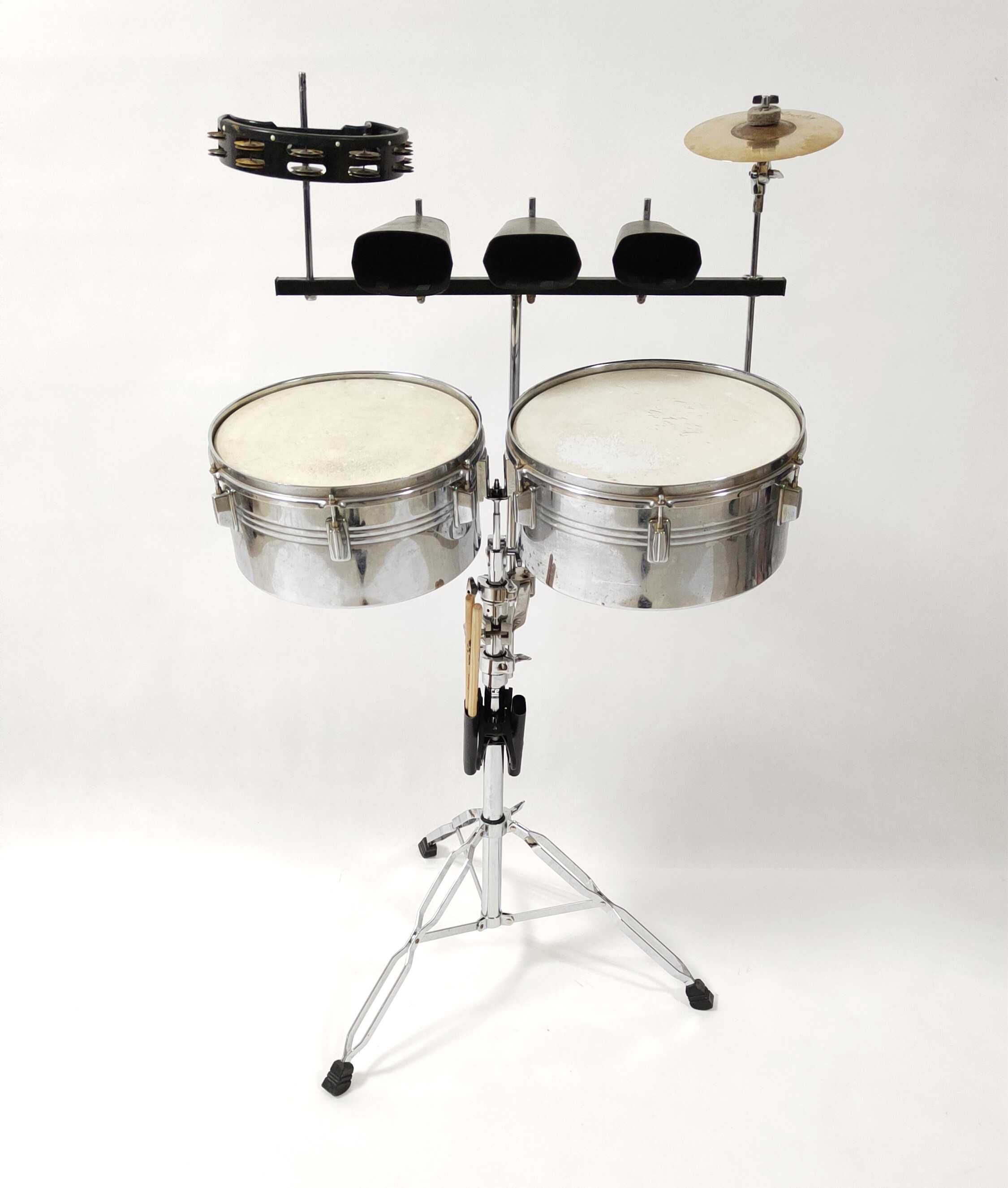 Zestaw latino percussion Timbales,splash,cowbel