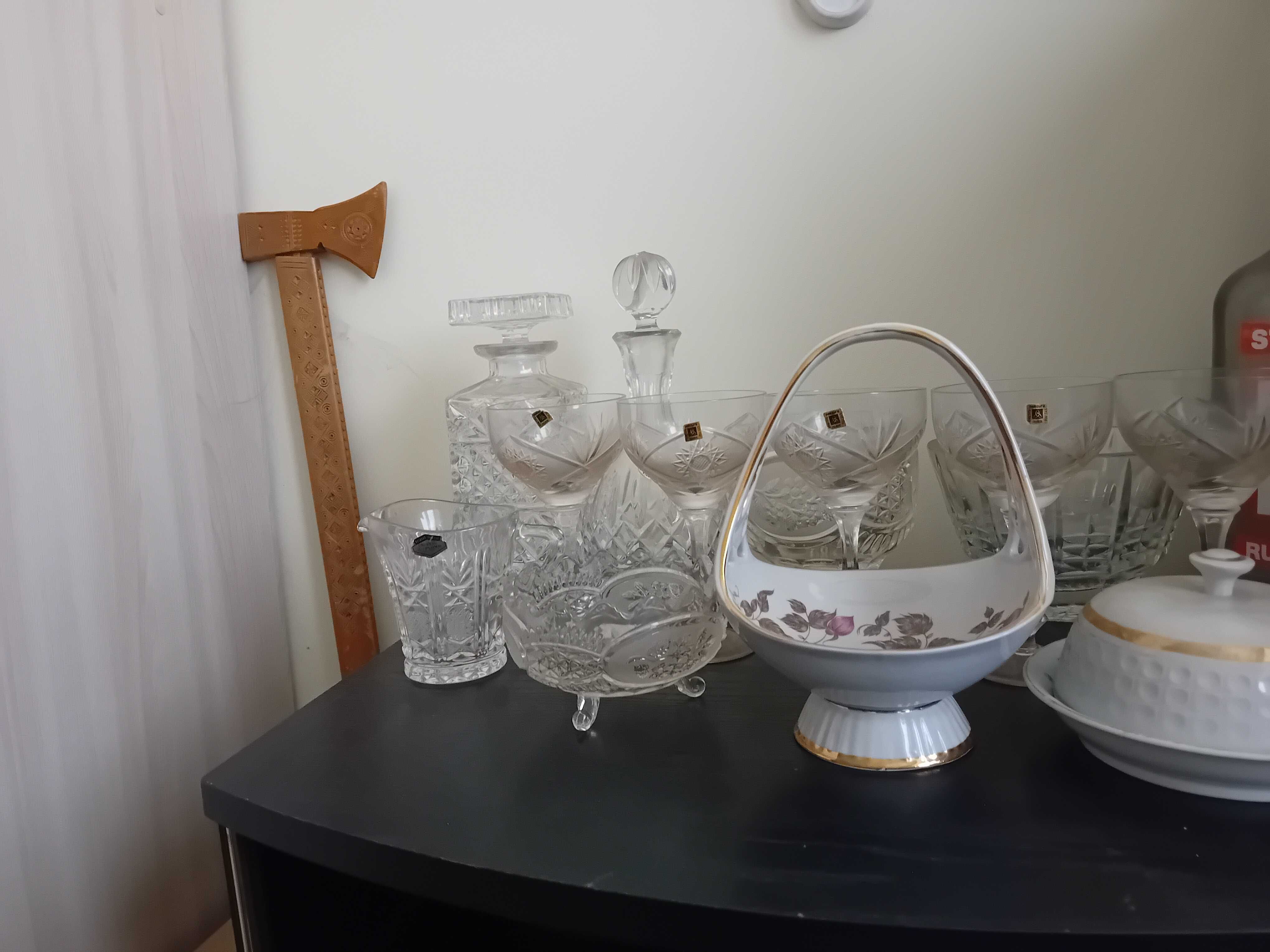 Посуд, Serviz za crnu kafu, Югославія,  Bohemia Crystal, Чехословакія.