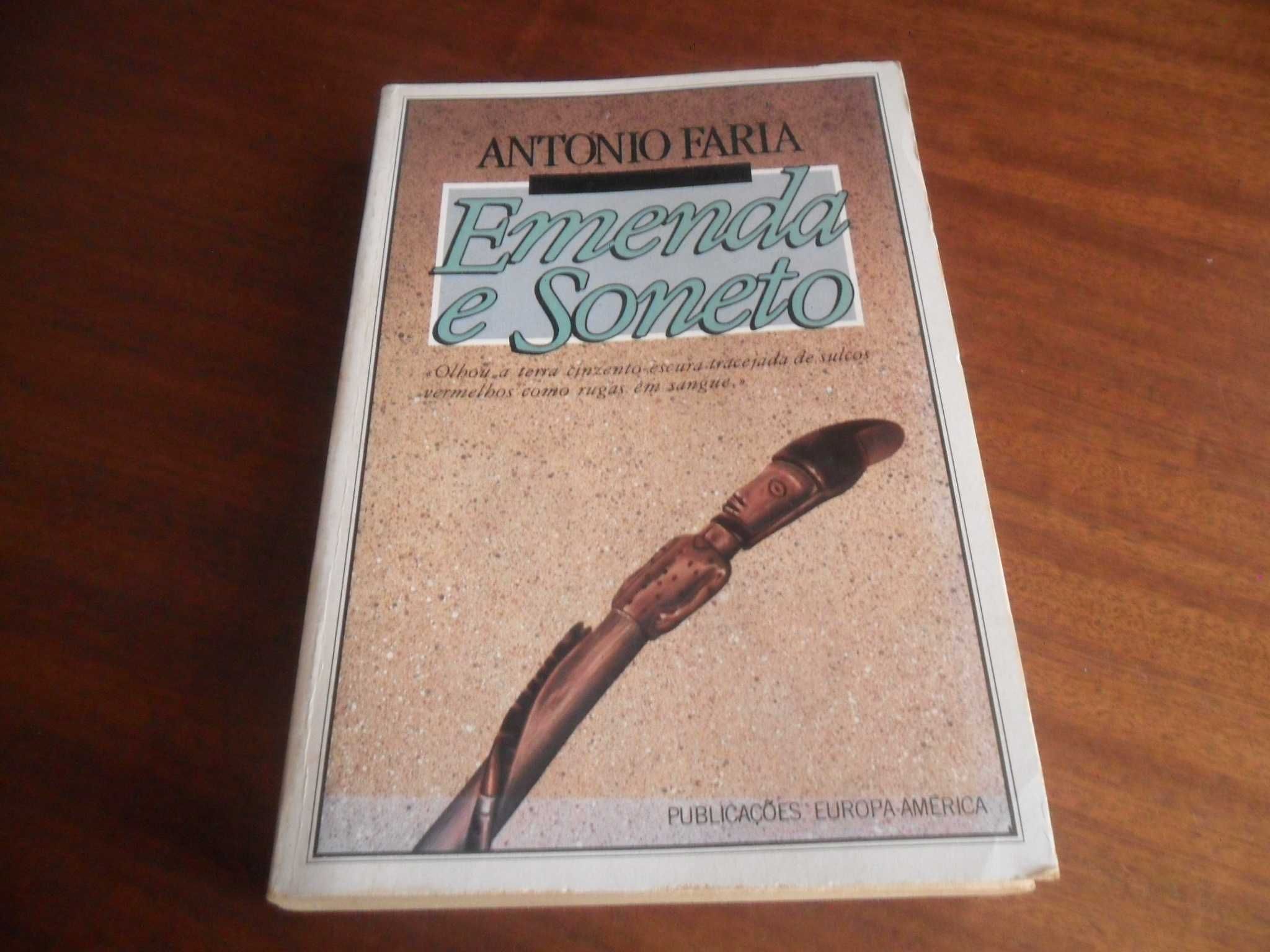 "Emenda e Soneto" de António Faria - 1ª Edição de 1987