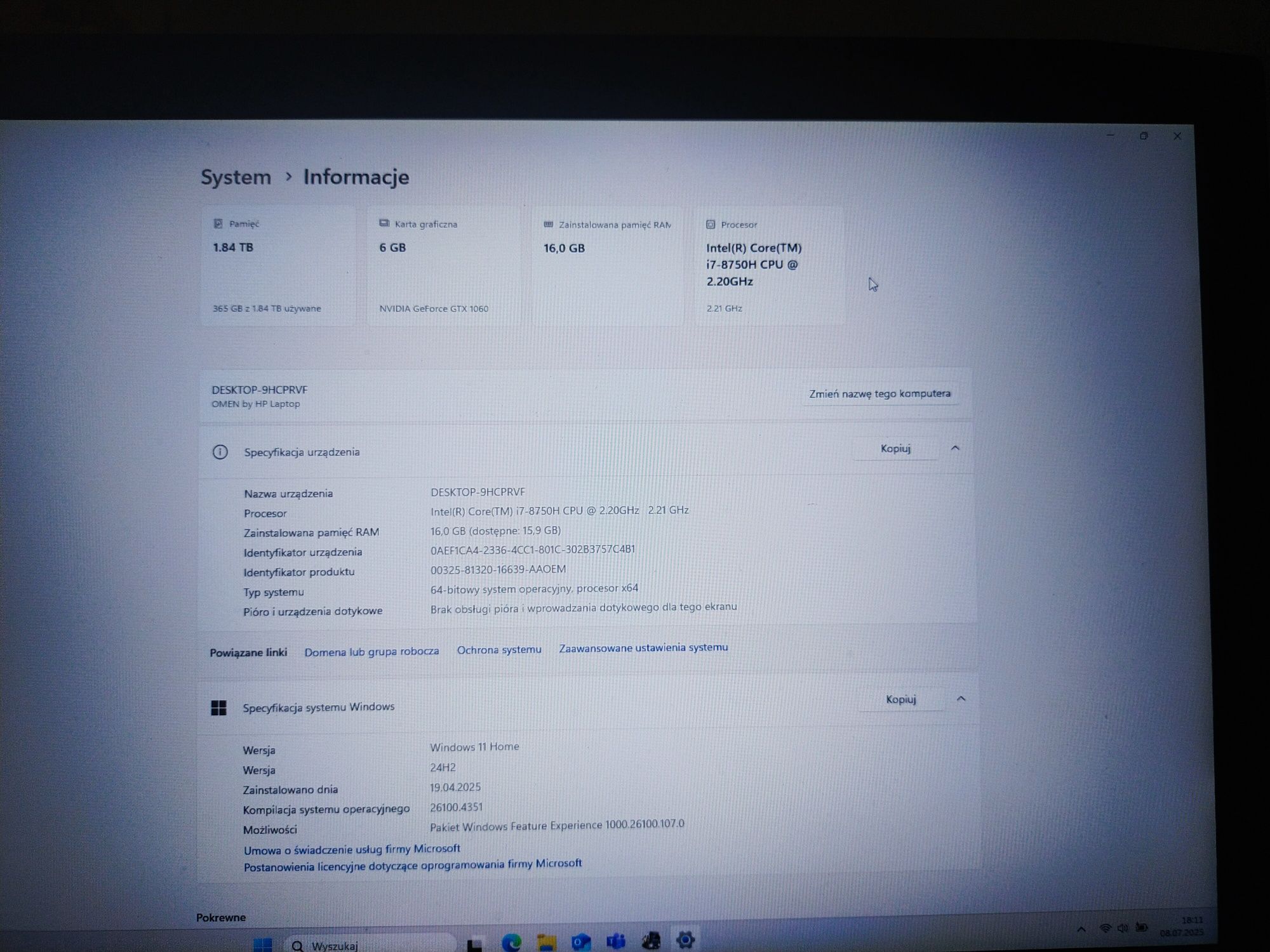 HP omen 17 laptop gamingowy
