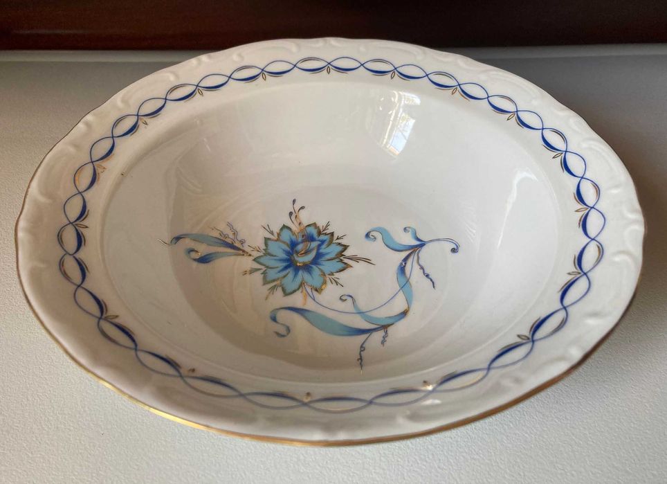 Taça Decorativa V Limoges (~23cm diâmetro)