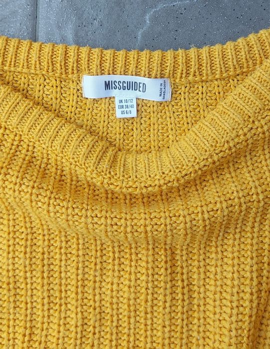 Sweter pleciony ciepły M/L Missqided