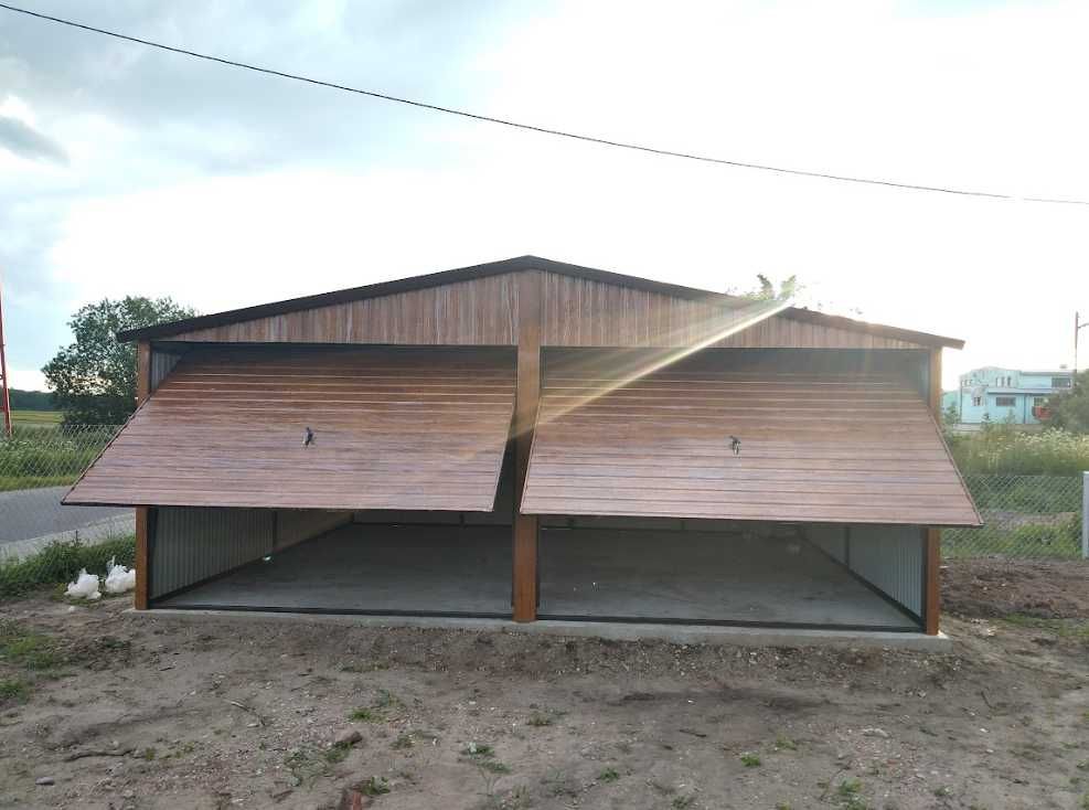 Garaż blaszany,6x5 blaszak podwójny,garaż blaszany drewnopodobny,raty