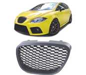 GRELHA FRONTAL SEAT LEON II 1P TOLEDO III 5P ALTEA 5P 04-09 PRETA SEM SÍMBOLO TIPO COLMEIA