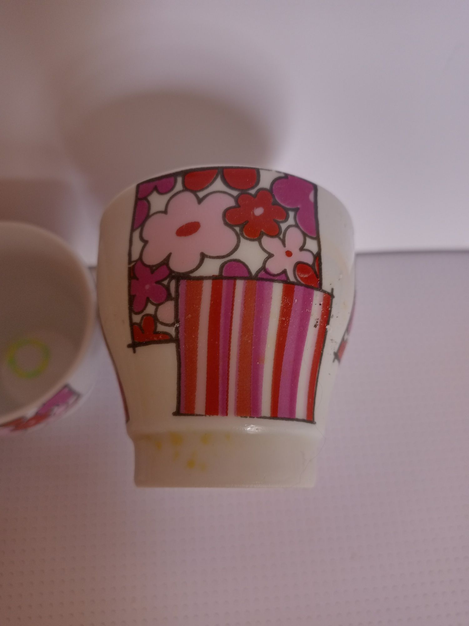 Чайник ,чашки эмалированный , 2,5 л.Орхидея