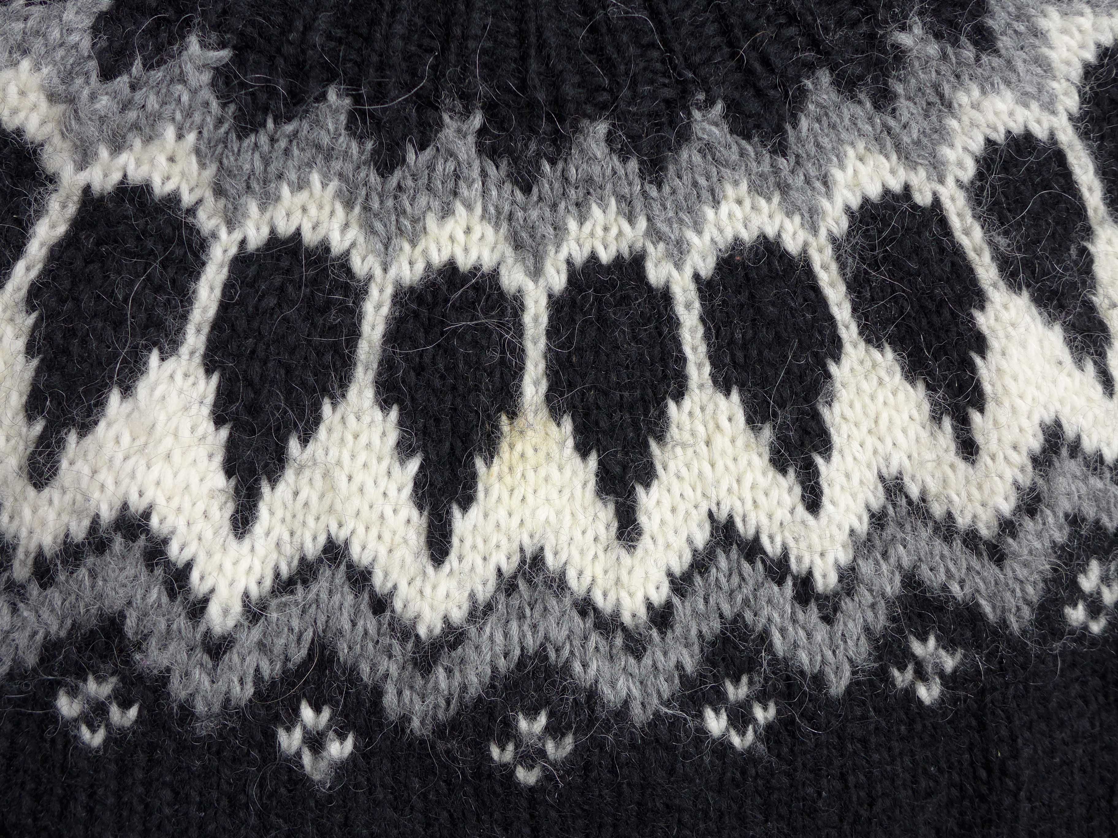 Handmade Wełniany Sweter LOPAPEYSA islandzki norweski 36 S Wełna LOPI