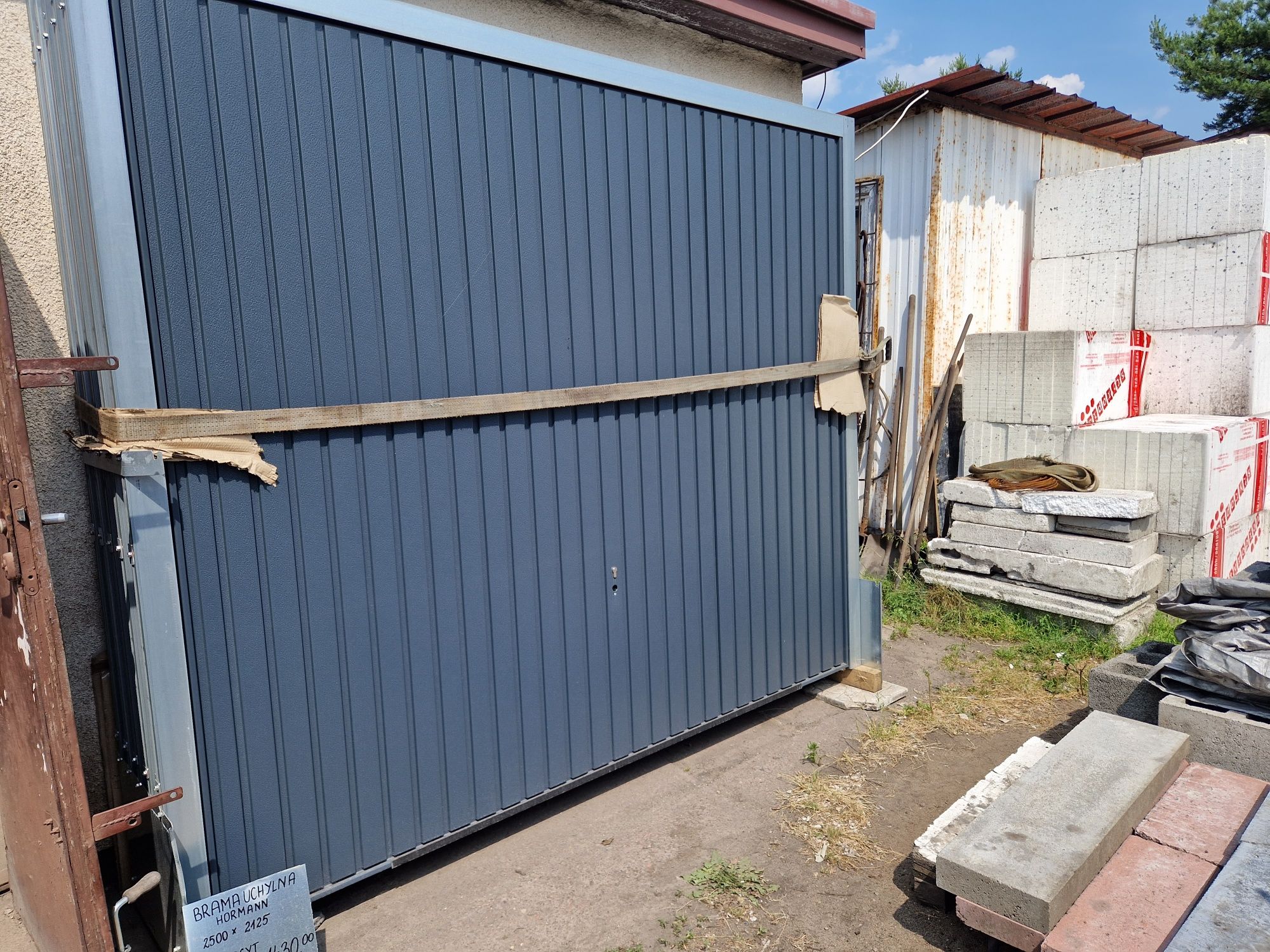 Brama garażowa/uchylna - 250x212,5cm - Hoermann - brązowa