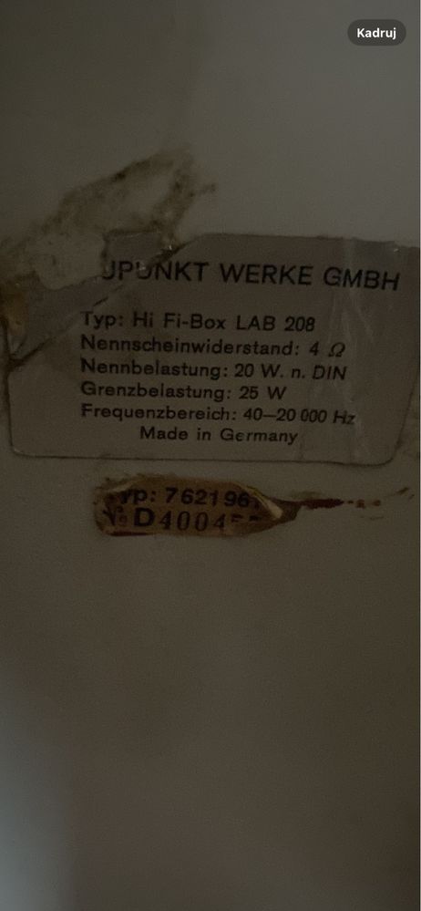 Vintage głośniki Blaupunkt HiFi LAB 208