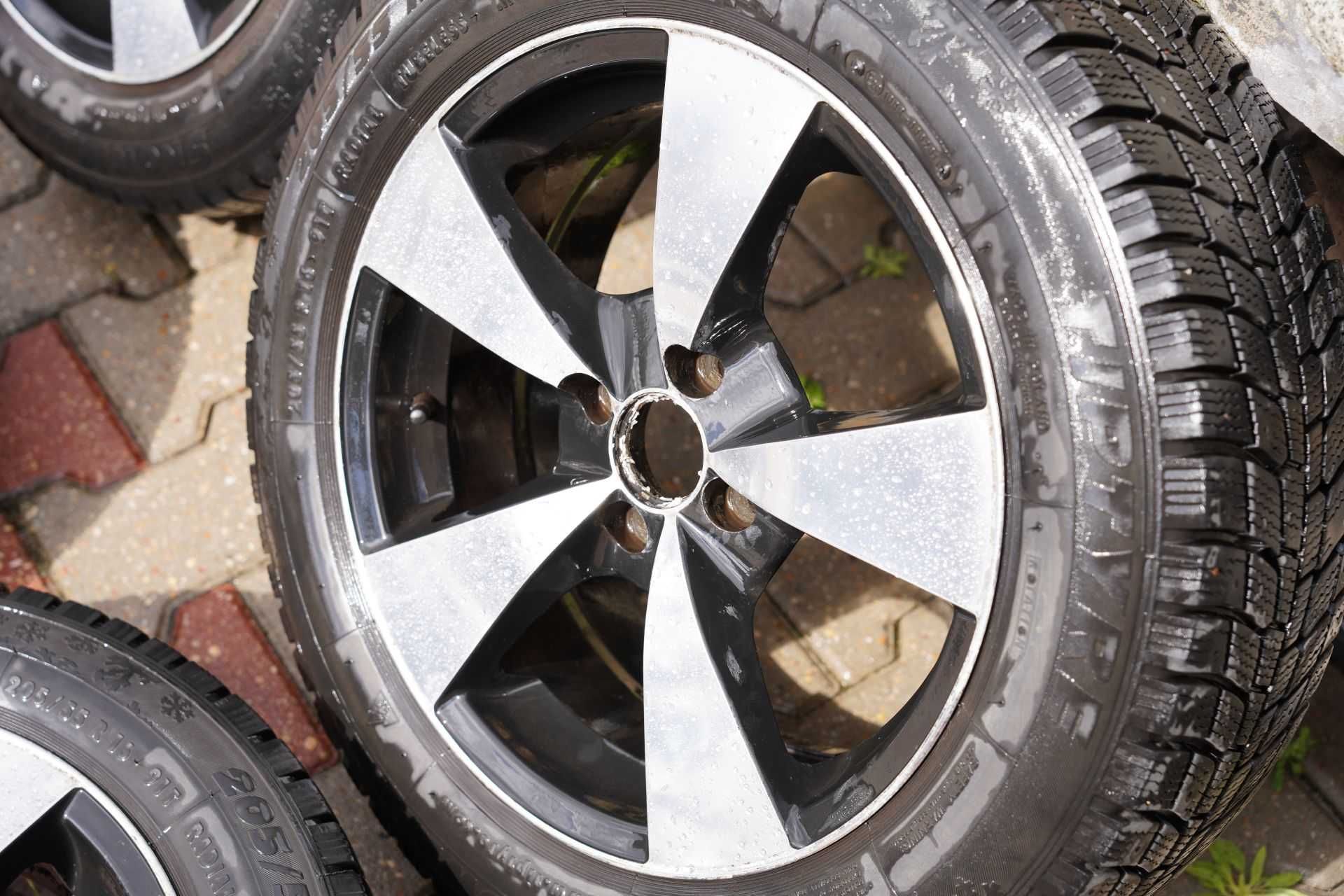 Alufelgi 16, 4x100 opony 205/55/R16 proste, wyważone, bardzo ładne