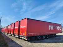 Schmitz Cargobull FIRANKA /  VARIOS / DACH PODNOSZONY / 10 SZTUK /  2 pozycje zawieszenia / Opony 80% /