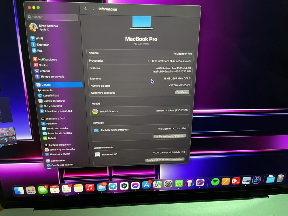 MacBook Pro 16 2019 Intel 1Tera