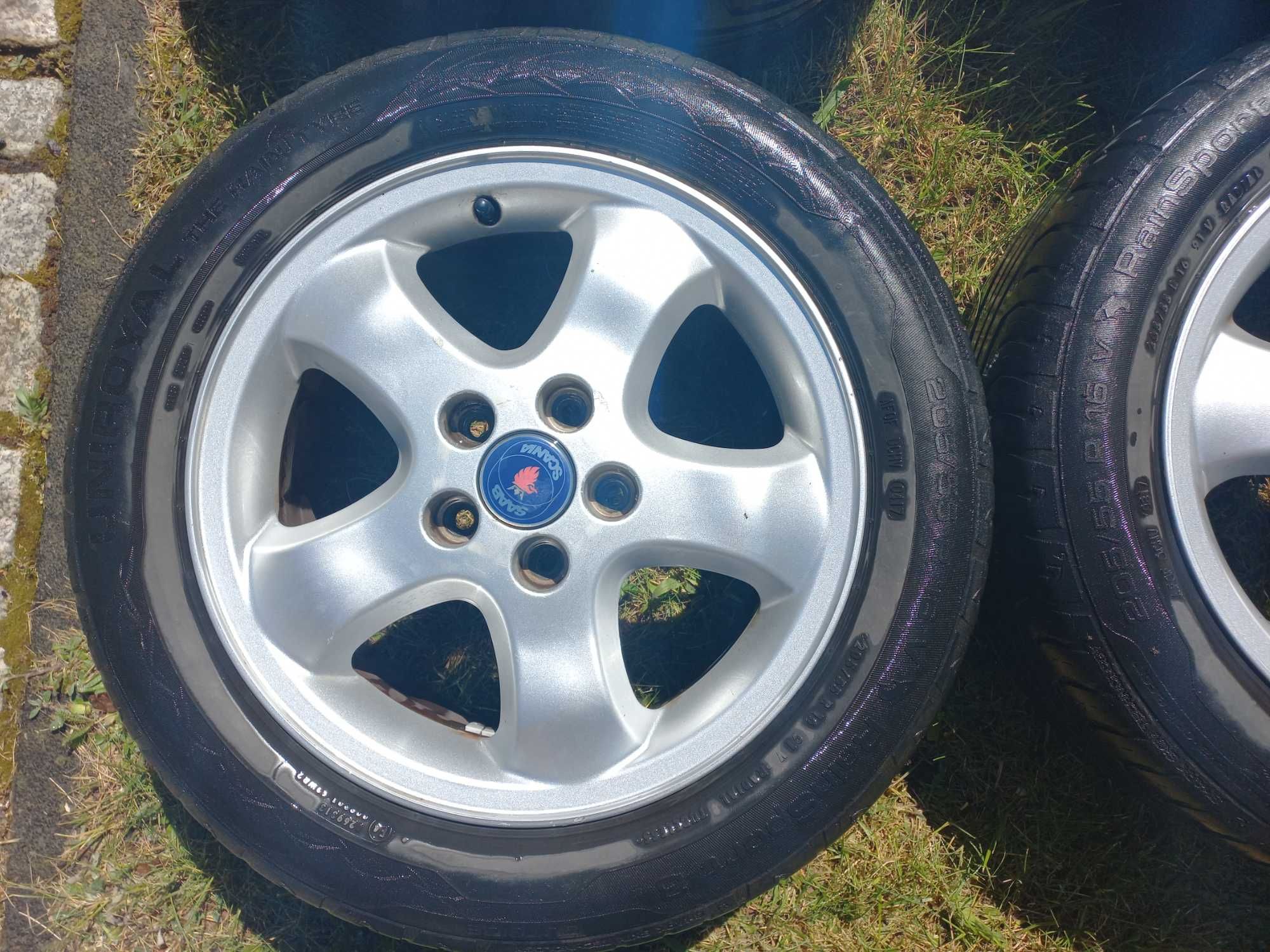 Używane 16" felgi aluminiowe Made in Gemany oryginalne do Saaba 5 szt.