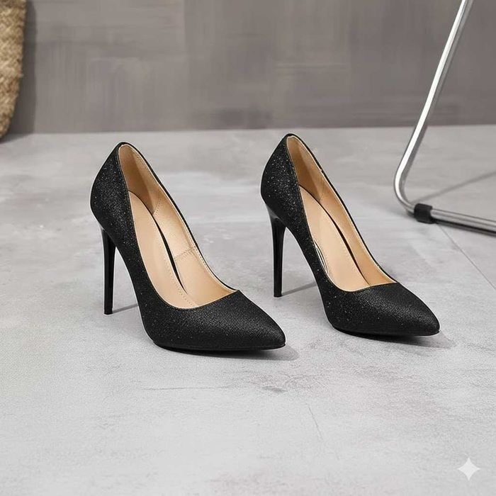 Чорні туфлі човники (лодочки) 42 розмір