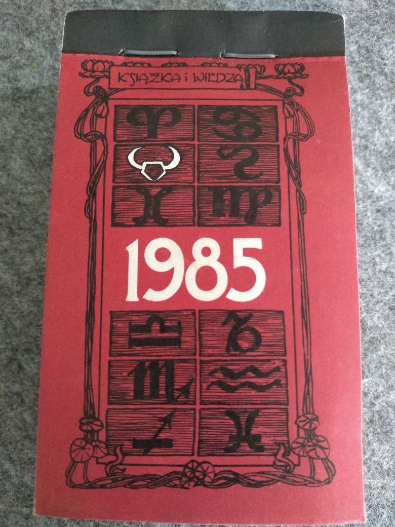 Kalendarz zdzierak Książka I Wiedzą 1985 stan igła