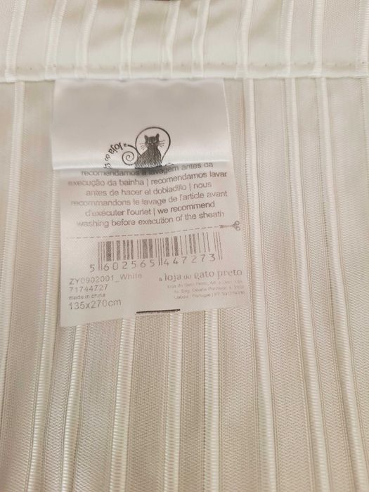 2 pares de cortinados brancos - Gato Preto