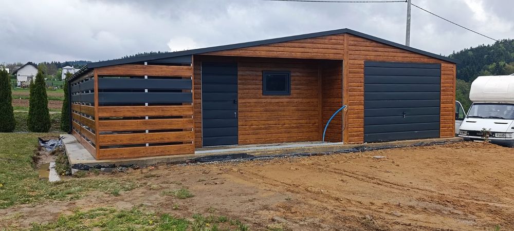 Garaz blaszak 6x6 Drewnopodobny