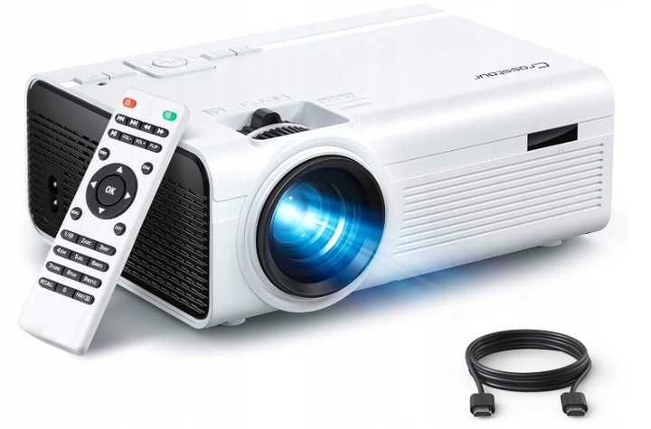 Projektor Crosstour P600 Biały Lampa LED HDMI VGA AV USB 810