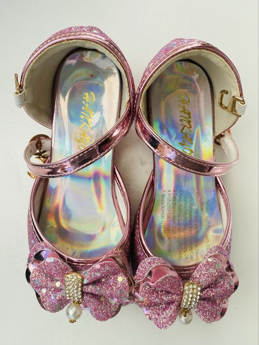 Sapatos Princesa Rosa Glitter Menina Tamanho 27.5