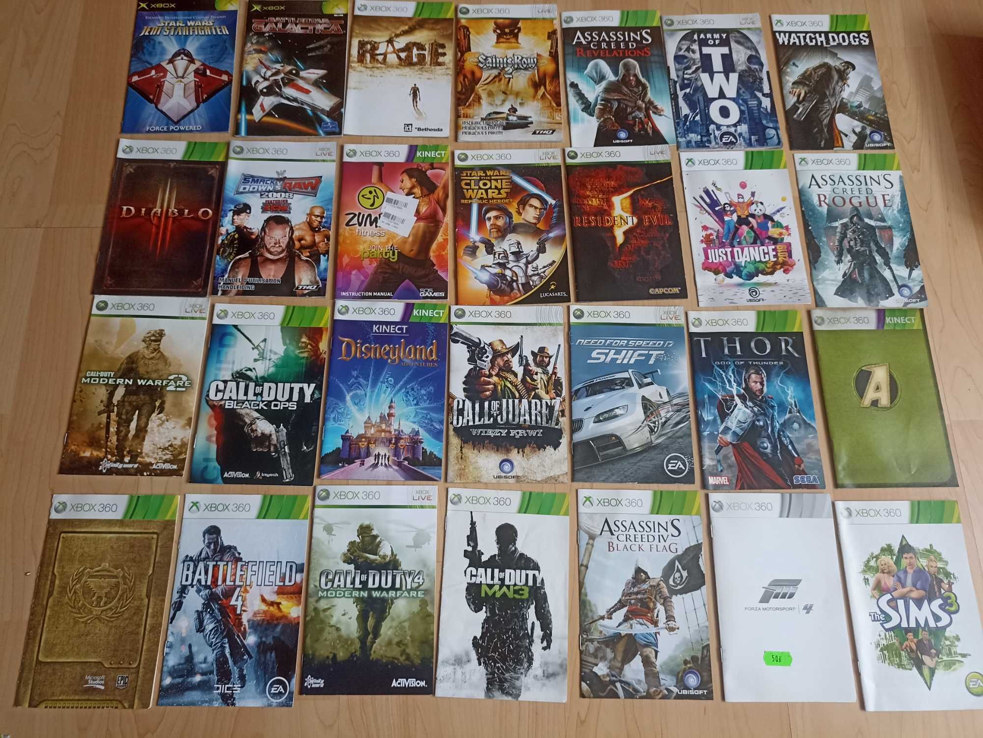 Książeczki z gier na  xbox 360