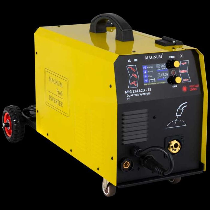 Spawarka MIG 224 LCD DUAL PULS Inverter szpula 15KG