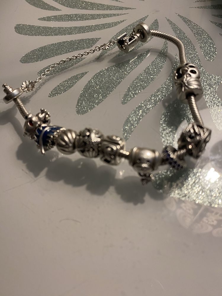 Bransoletka Pandora 19 cm. Oryginalna, piękna calość!