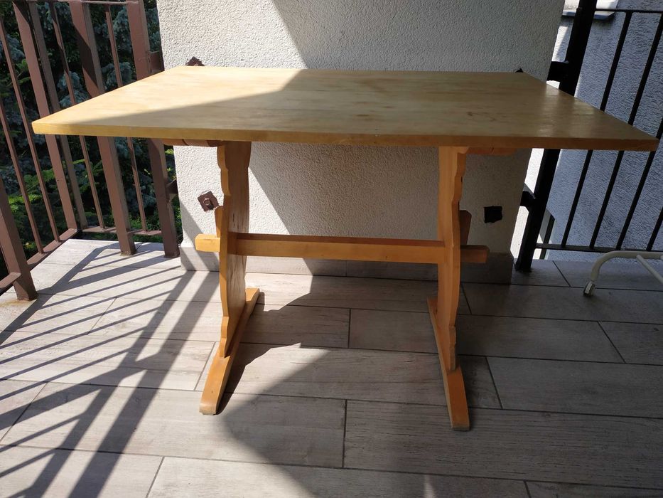 Stół 72x100 + 4 krzesła komplet Cepelia drewno zestaw Warszawa Ursynów