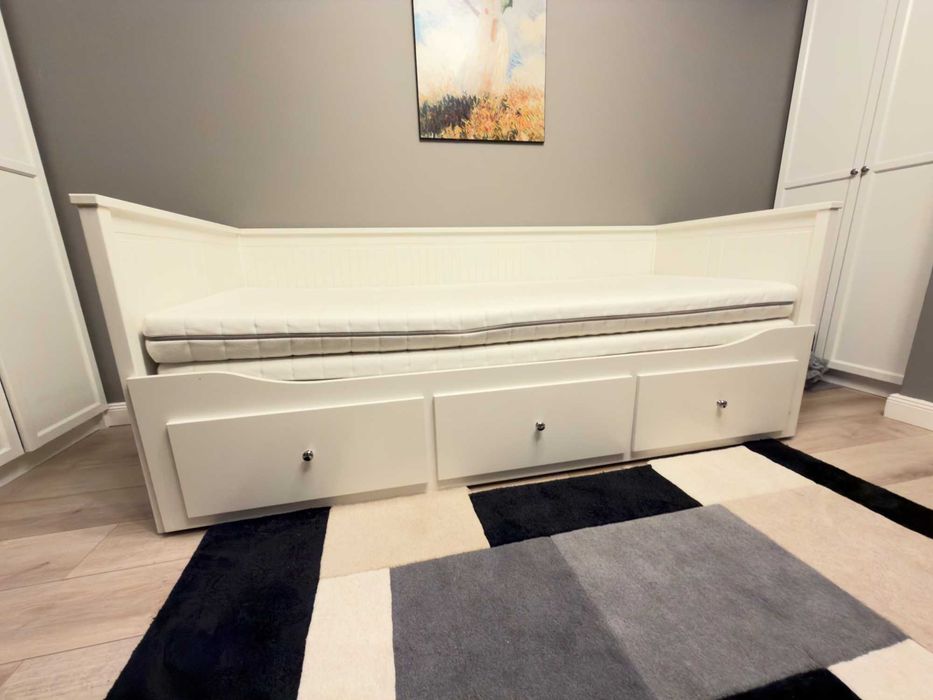 HEMNES IKEA - leżanka z 2 materacami. Black Week -50%