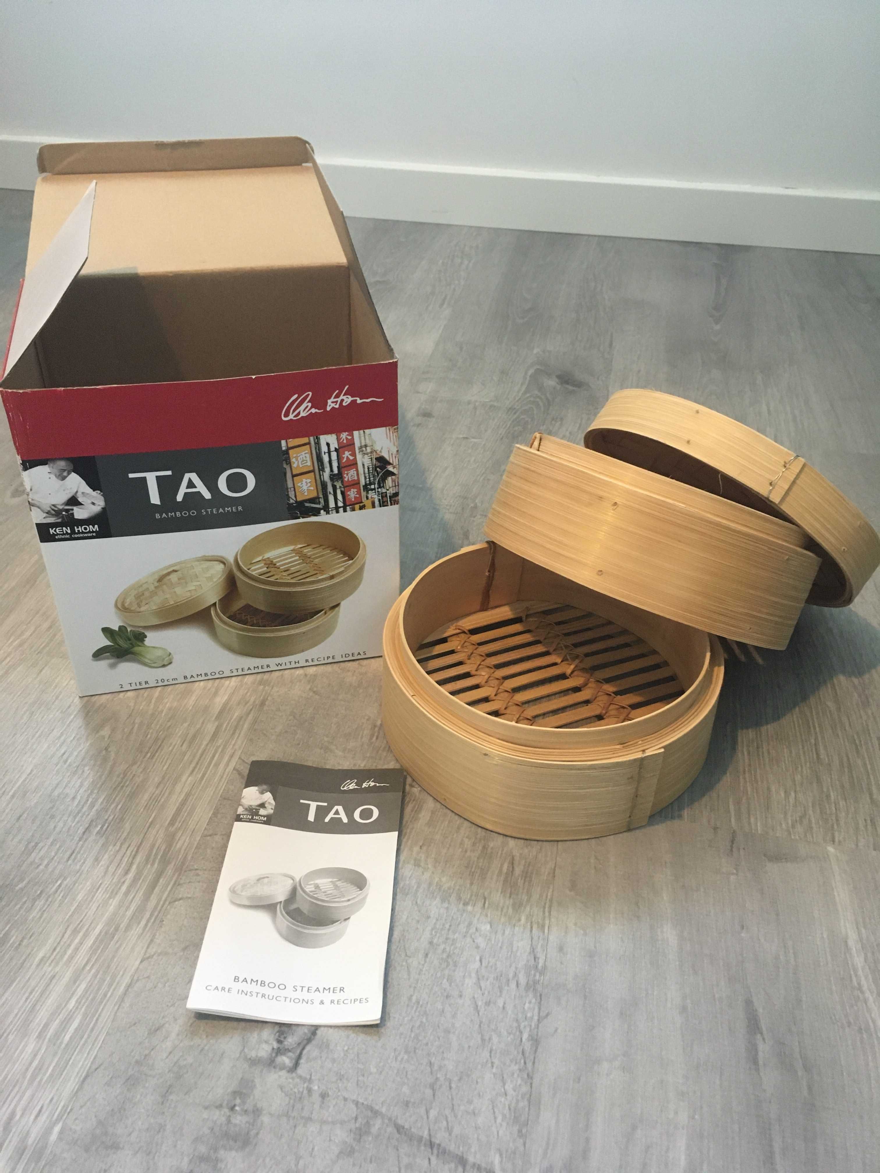 Panela vapor Bamboo TAO 2 andares 20cm 100% NOVA